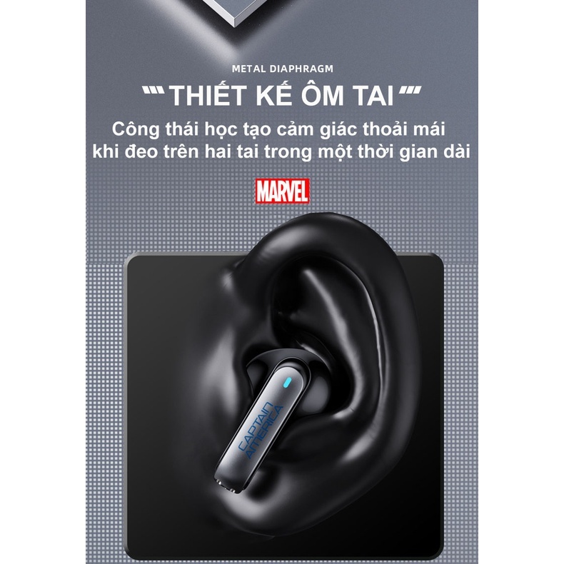 Tai nghe bluetooth gaming BTMV2 độ trễ cực thấp chip Jerry 5.3 mô hình chiến binh Marvel dành cho game thủ - dc5189