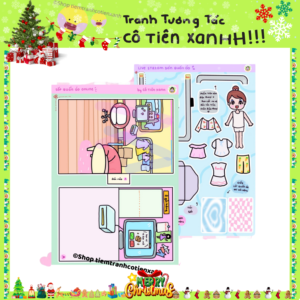 Bộ tranh Ăn Khuya, hơn 40 bộ tranh tương tác Cô Tiên Xanh Tóp Tóp
