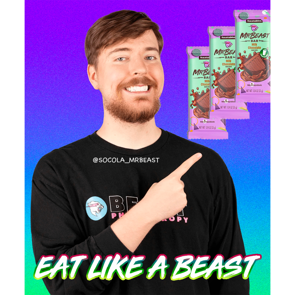Kẹo Socola Sữa MrBeast Mỹ thanh 35g bản giới hạn Mr. Beast bay Air