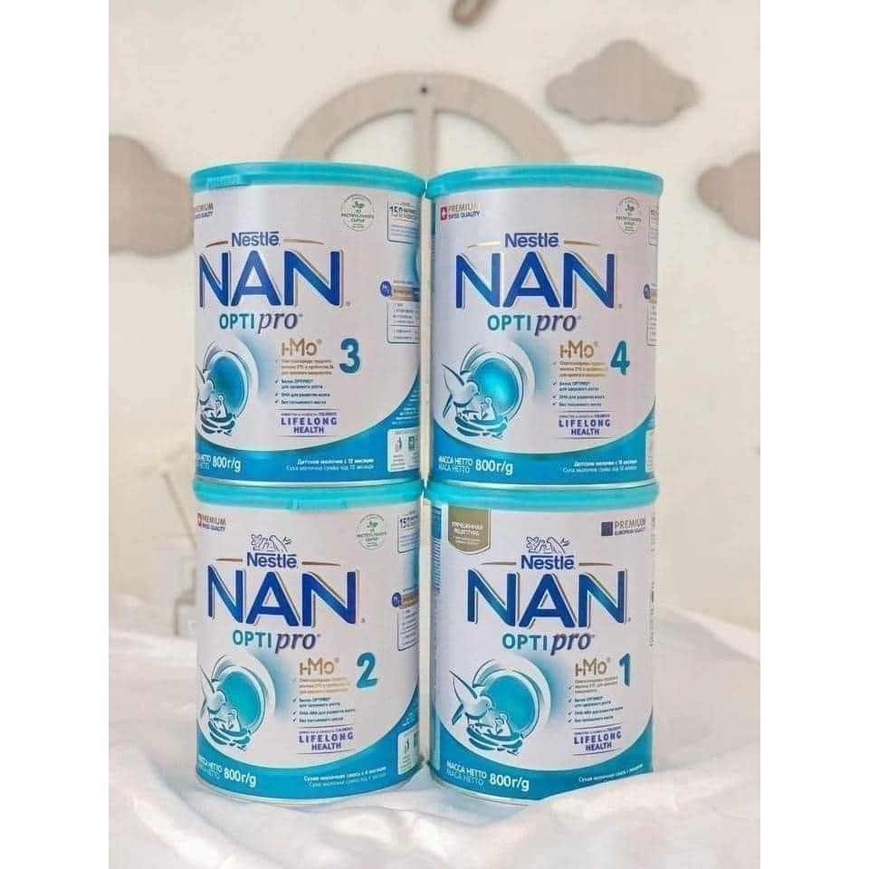 Sữa Nan Nga Optipro Nestle Số 1, 2, 3, 4 - Sữa Bột Công Thức 800g, sữa nan nga cho bé