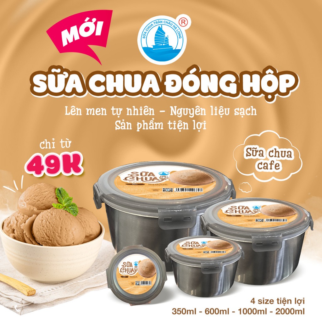 Sữa Chua Hộp, Thương Hiệu Sữa Chua Trân Châu Hạ Long 1000ml