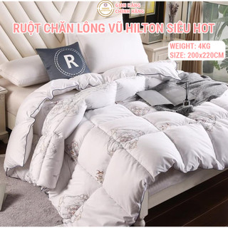 Chăn lông vũ hilton nhập khẩu chính hãng, chăn mùa đông siêu ấm siêu êm kt 2m x 2m2