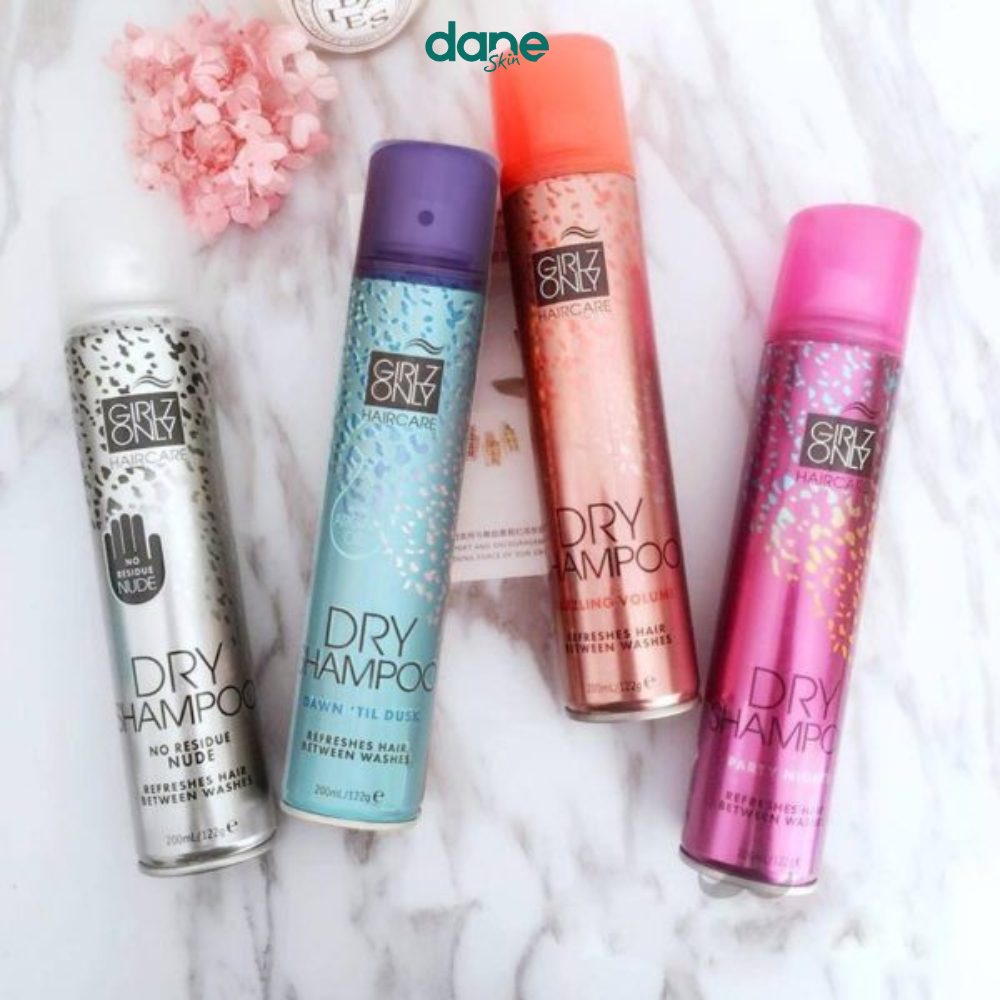 Dầu gội khô Girlz Only 200ml - Dầu gội xịt khô giúp giải cứu tóc bết, lưu hương thơm lâu