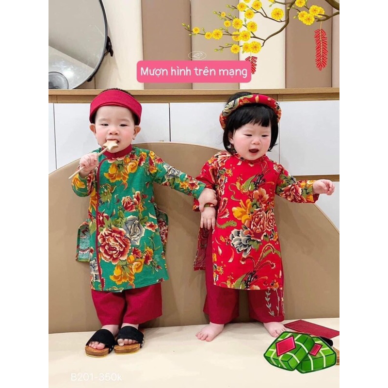 Áo dài công phượng bé trai bé gái