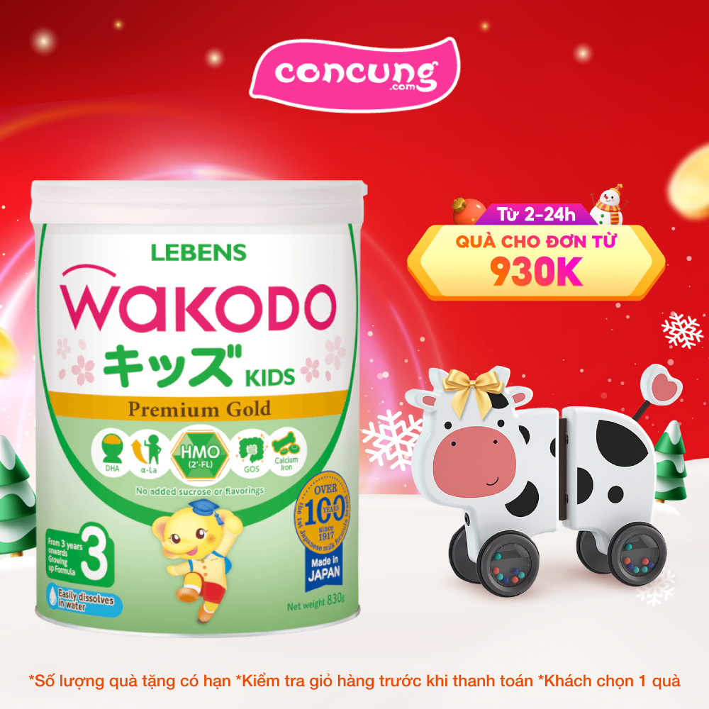 Sữa Wakodo KIDS 3 830g (từ 3 tuổi trở lên)