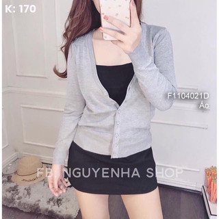 Áo khoác len nữ cổ tim cài nút hàng nhập xịn , áo khoác ngoài có sẵn!