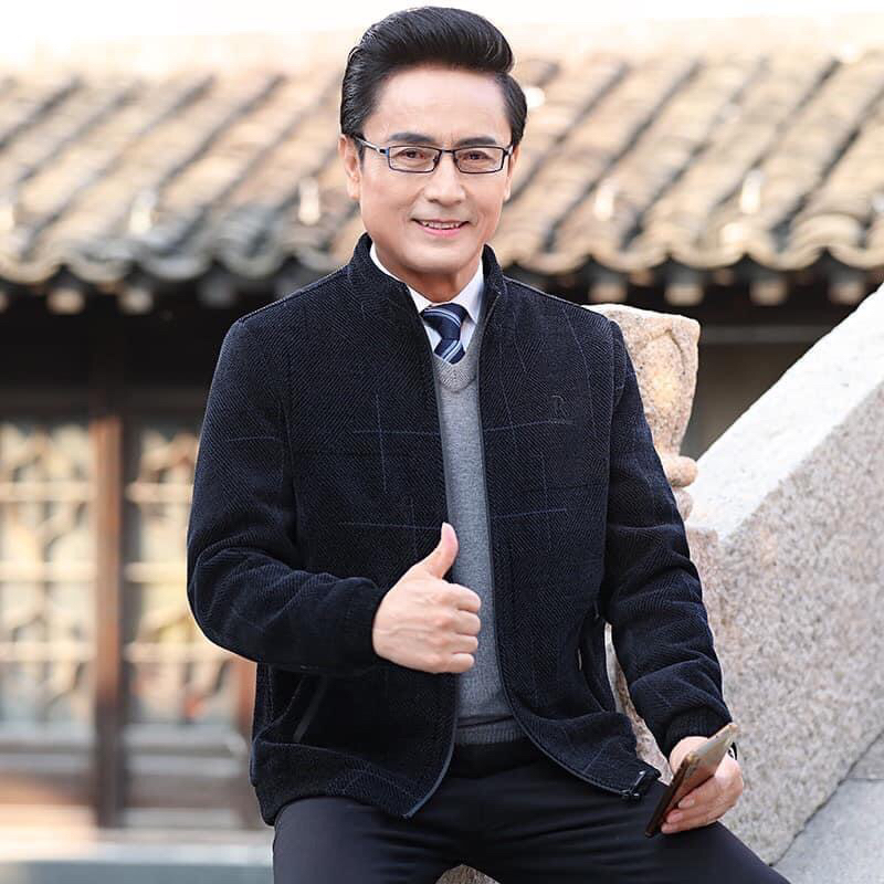 Áo khoác dạ lót nỉ siêu ấm tặng ông, tặng bố hàng cao cấp