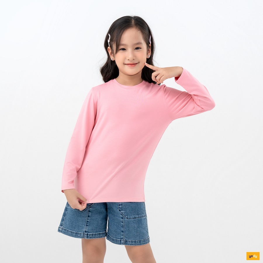 Áo thun giữ nhiệt trẻ em YODY áo thu đông bé trai bé gái dài tay cổ tròn co giãn giữ ấm - ATK6014