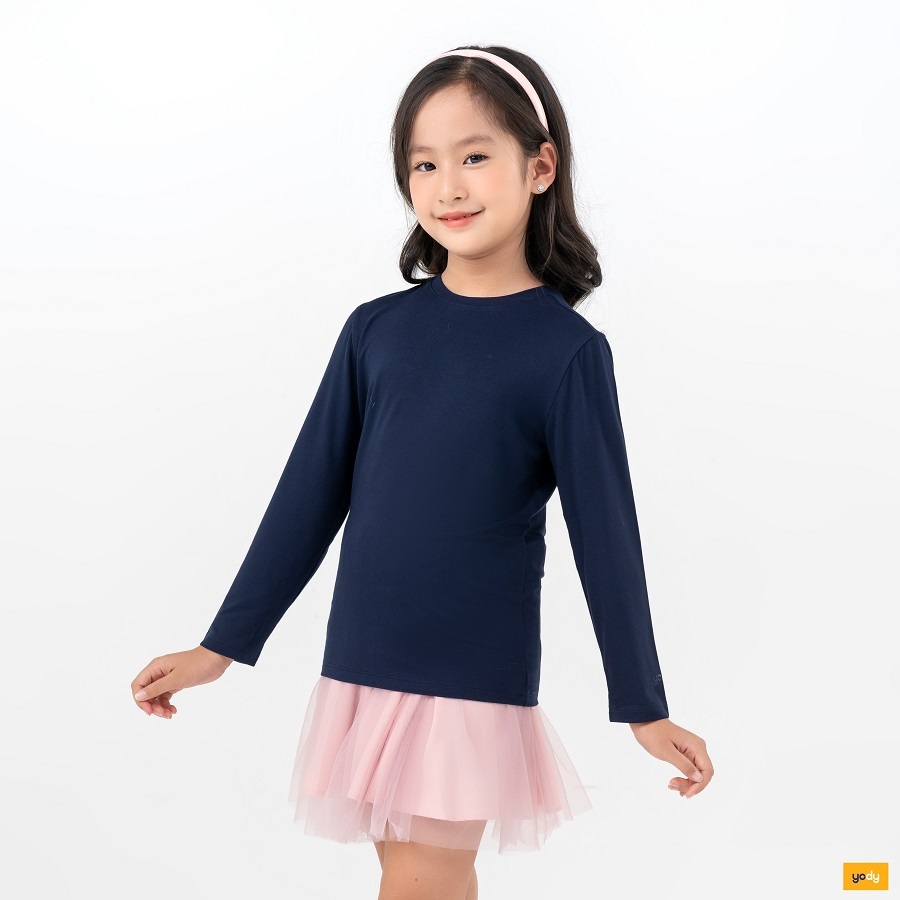 Áo thun giữ nhiệt trẻ em YODY áo thu đông bé trai bé gái dài tay cổ tròn co giãn giữ ấm - ATK6014