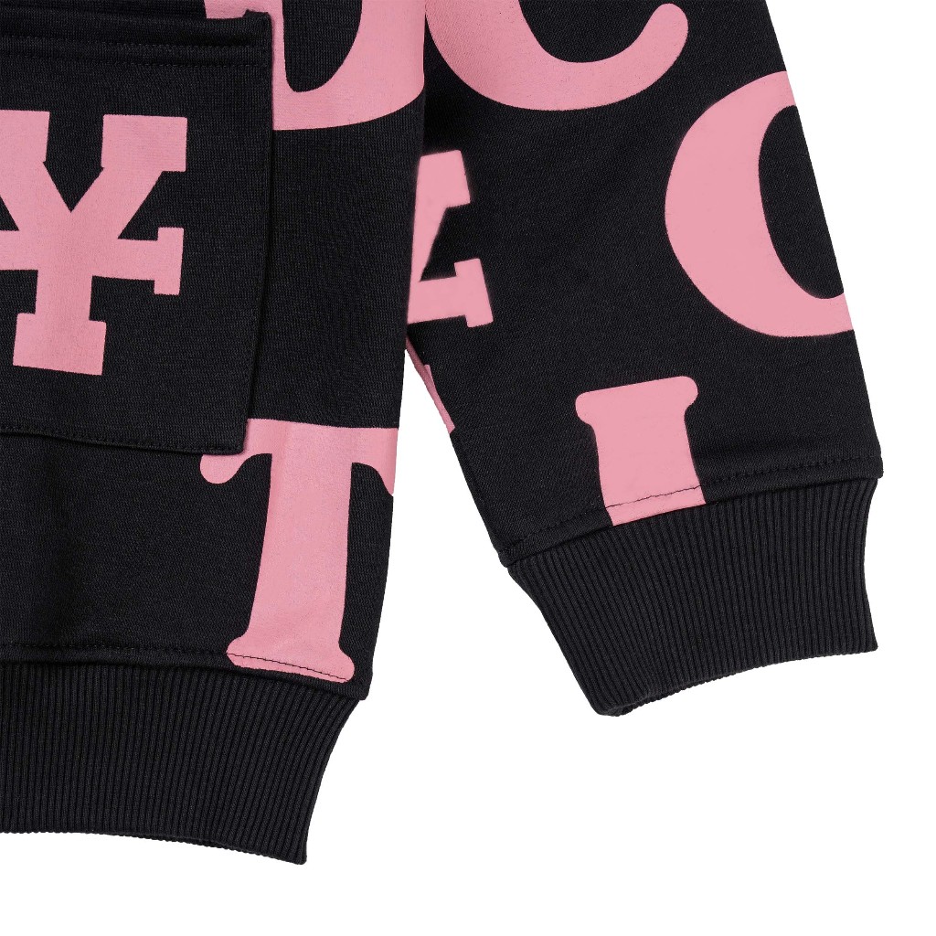 Áo Khoác DirtyCoins Print Cardigan - Black/Pink
