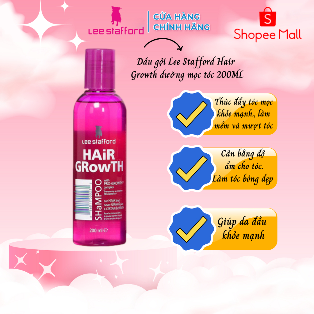 Dầu gội kích thích mọc tóc Lee stafford hairgrowth 200ml