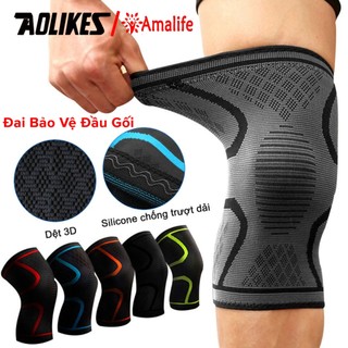 Đai bó gối bảo vệ khớp đầu gối đàn hồi khi chơi thể thao, chạy bộ, đạp xe, bóng đá, tennis aolikes al7718