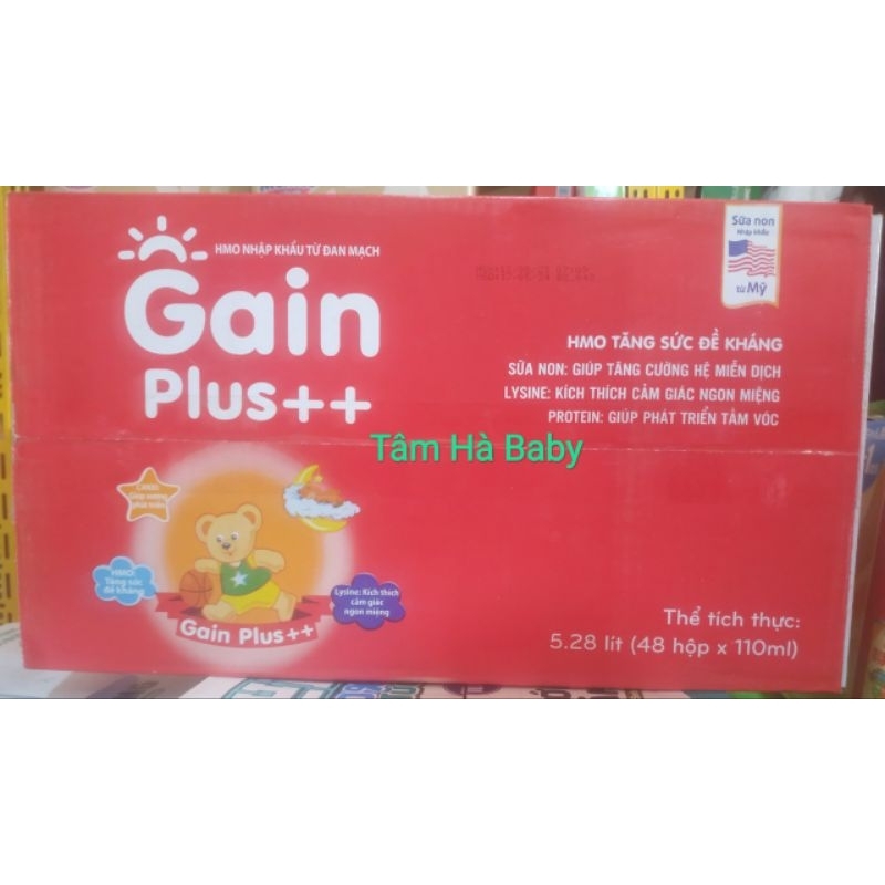 [Combo 2 thùng] Sữa bột pha sẵn Gain Plus ++ ( 2 thùng x 48 hộp x 110 ml)