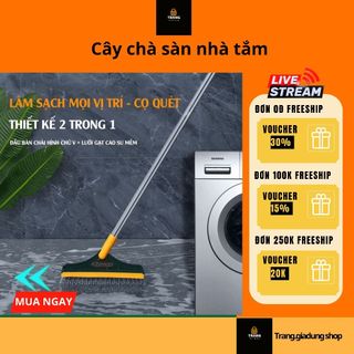 Chổi chà sàn nhà tắm thông minh, chổi cọ nhà tắm 2 trong 1, chổi cọ sàn và gạt nước