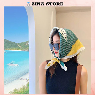 Khăn lụa vuông choàng cổ size 70x70cm zina store