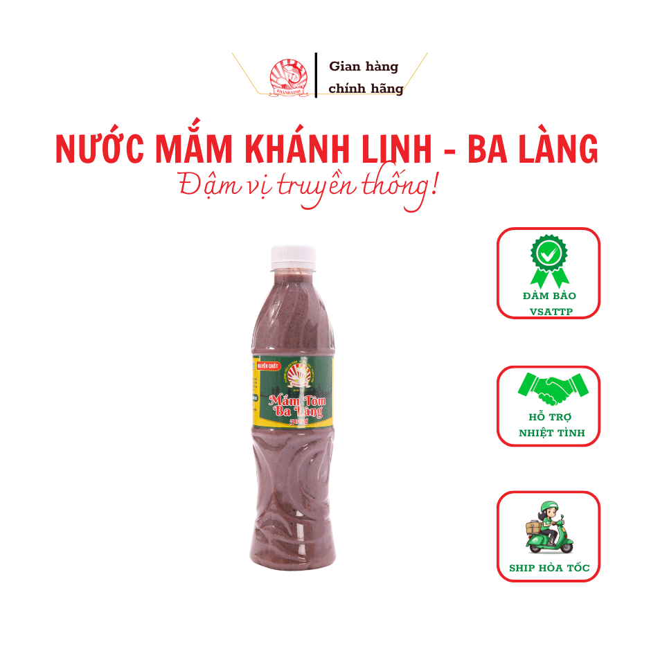 MẮM TÔM BA LÀNG KHÁNH LINH CHAI 500GR