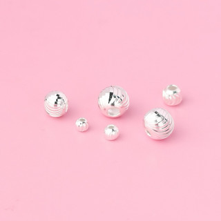 [S925] Set 2 Charm bi phay bạc 4mm - MH948 MOCHUONG JEWELRY