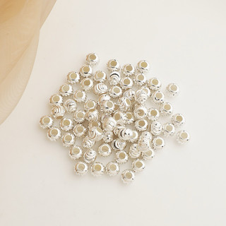 [S925] Set 2 Charm bi phay bạc 4mm - MH948 MOCHUONG JEWELRY