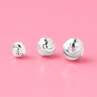 [S925] Set 2 Charm bi phay bạc 4mm - MH948 MOCHUONG JEWELRY