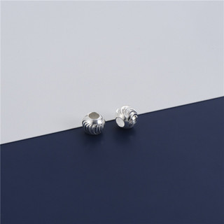 [S925] Set 2 Charm bi phay bạc 4mm - MH948 MOCHUONG JEWELRY