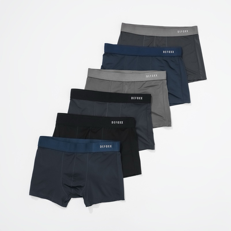 QUẦN LÓT ĐÙI NAM - BOXER - SỊP NAM - CHÍNH HÃNG DEFOXX - COTTON LỤA - 3 MÀU