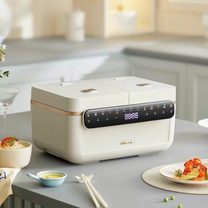 Nồi cơm điện đôi Bear mỗi nồi 2L chính hãng bảo hành 12 tháng