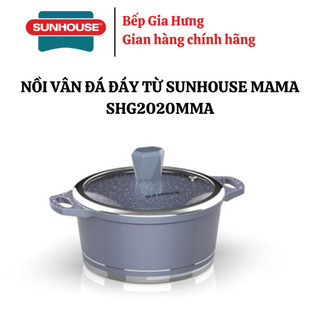 Nồi chống dính vân đá đáy từ cao cấp sunhouse mama shg2020-24mma