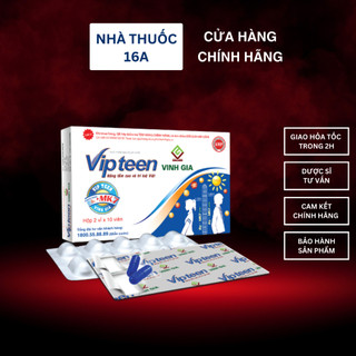 <CHÍNH HÃNG> VIPTEEN TĂNG TRƯỞNG CHIỀU CAO - DÙNG CHO TRẺ TUỔI DẬY THÌ, ĐANG PHÁT TRIỂN - HỖ TRỢ TĂNG CANXI, VITAMIN K2