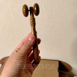 Dụng cụ masage mặt bằng gỗ thơm - thanh lăn mũi gỗ thơm -thanh mát sa mặt