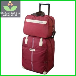 Sẵn vali du lịch 20inch có bánh xe kéo tay tặng kèm túi xách xxclw re0358 - vali kéo 20inch