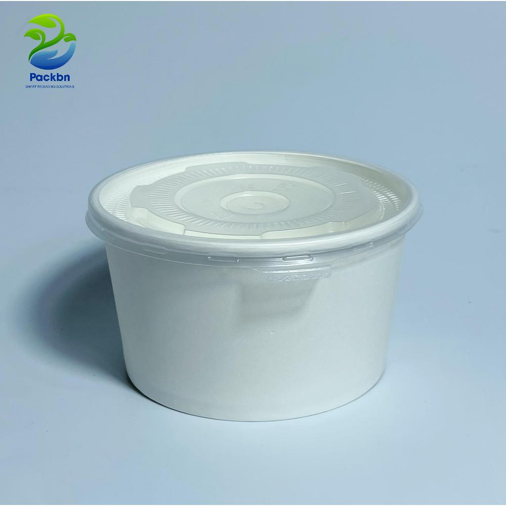 GIÁ SỈ 50 tô giấy trắng nhiều size loại 1pe đựng thực phẩm