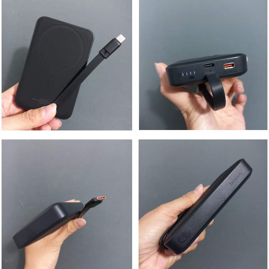 Pin dự phòng không dây nam châm tích hợp cáp type C sạc nhanh PD30W Baseus PPCXM10T