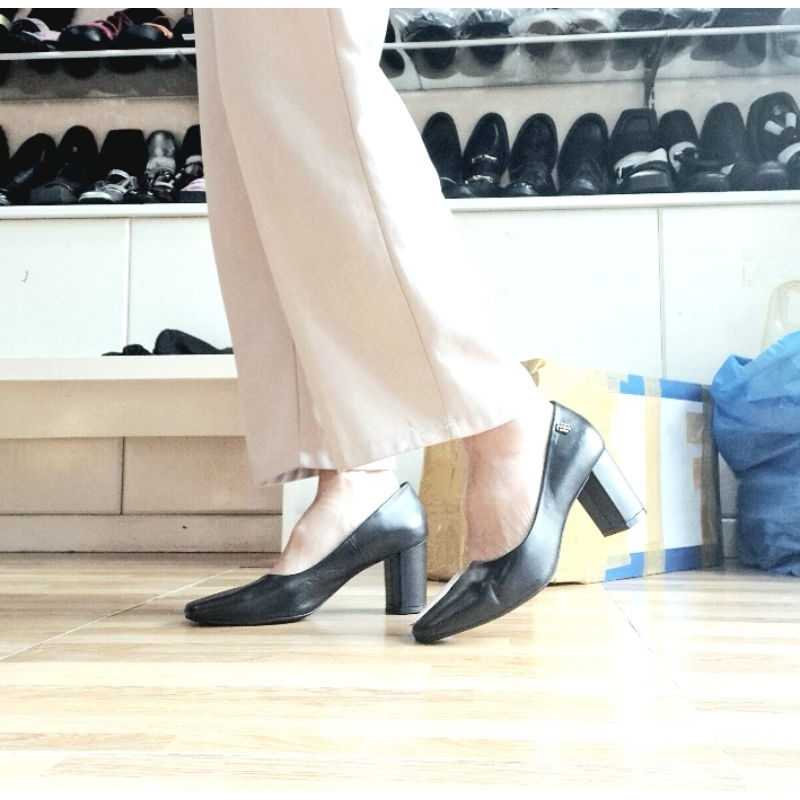 Giày cao gót tommy da thật