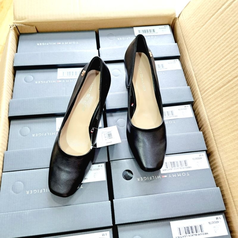 Giày cao gót tommy da thật