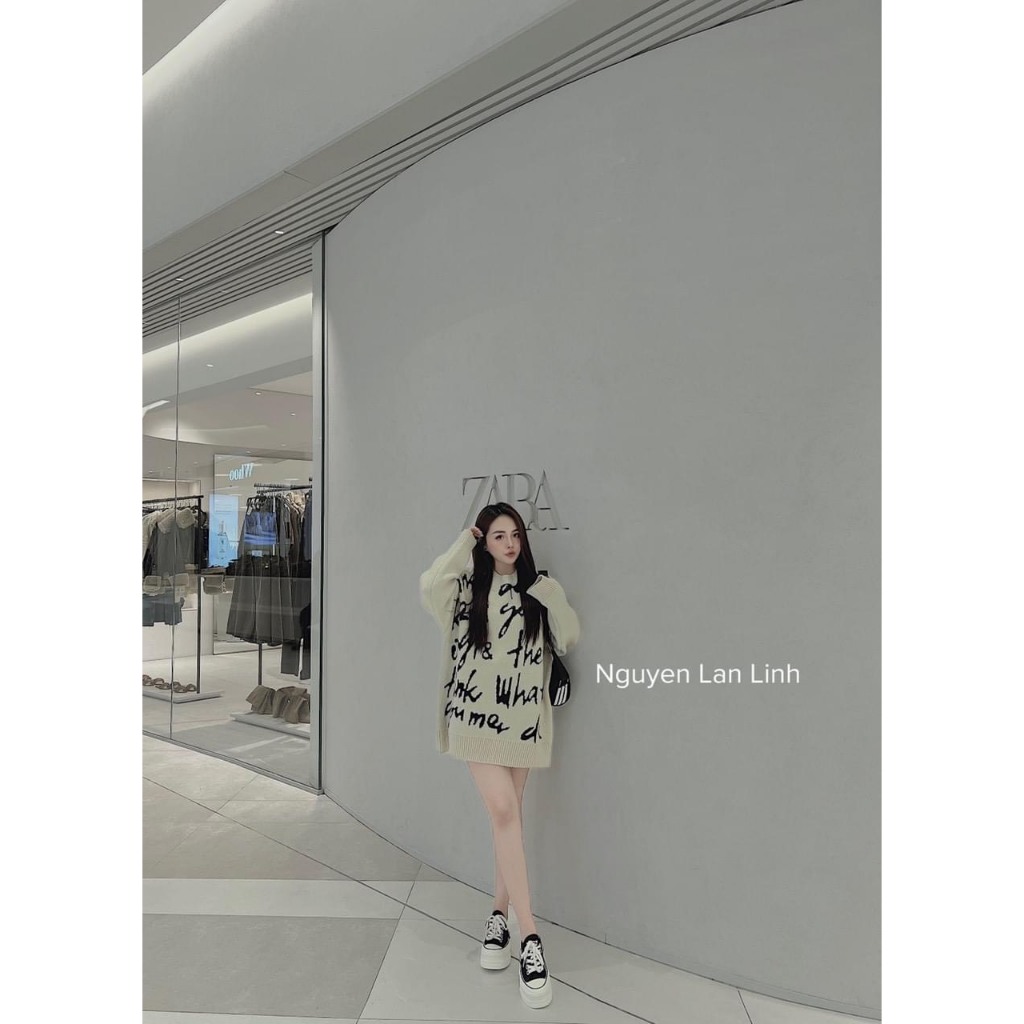 Áo Sweater Len In Chữ Phong Cách Trẻ Trung Năng Động Thời Trang Unisex