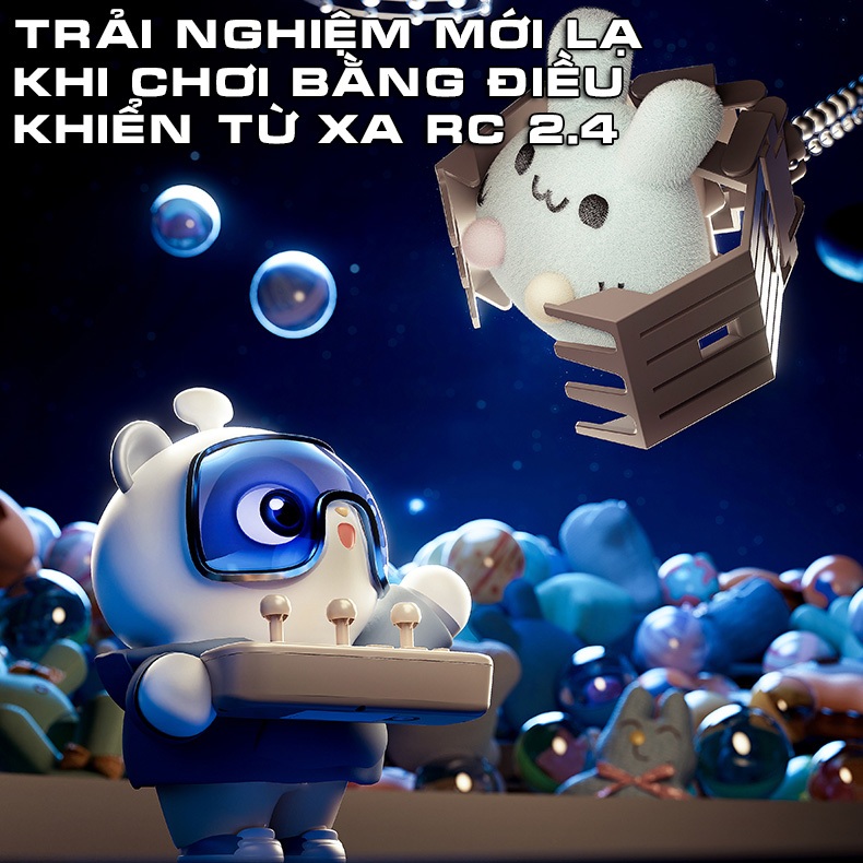 Máy Gắp Thú Mini ASTRONAUT Cỡ Lớn Điều Khiển Từ Xa Có Nhạc Đèn Kèm Xu Đếm Thời Gian,Tặng Kèm Nhiều Thú Bông Cho Trẻ Em