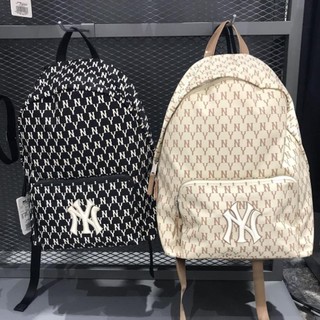 Balo mlb ny monogram backpack tiếu chuẩn hàn quốc chất liệu bố bl-0010