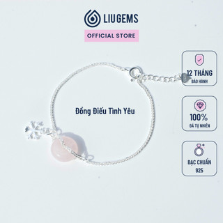Lắc Tay Bạc 925 Nữ Đồng Điếu Rose Quartz Mix Charm Treo Liugems Phong Thuỷ Cá Tính Thời Trang VB06