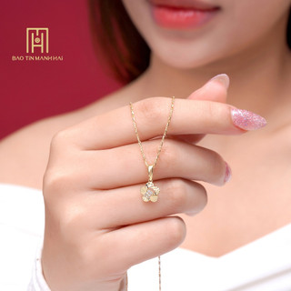  Mặt dây chuyền vàng 10K hình hoa mai may mắn nhỏ xinh MY10K92 Bảo Tín Mạnh Hải 