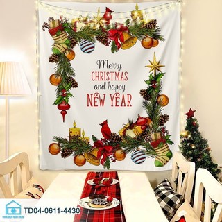 Tranh vải dáng đứng TPDECOR Noel , backdrop sự kiện , tranh giáng sinh , Merry Christmas