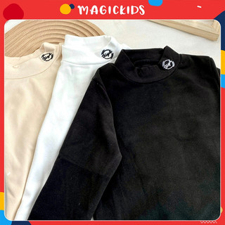 Quần áo trẻ em áo dài tay thu đông cho bé trai bé gái 15-30kg Magickids áo giữ nhiệt lót bông chất thun mềm mịn AON23027