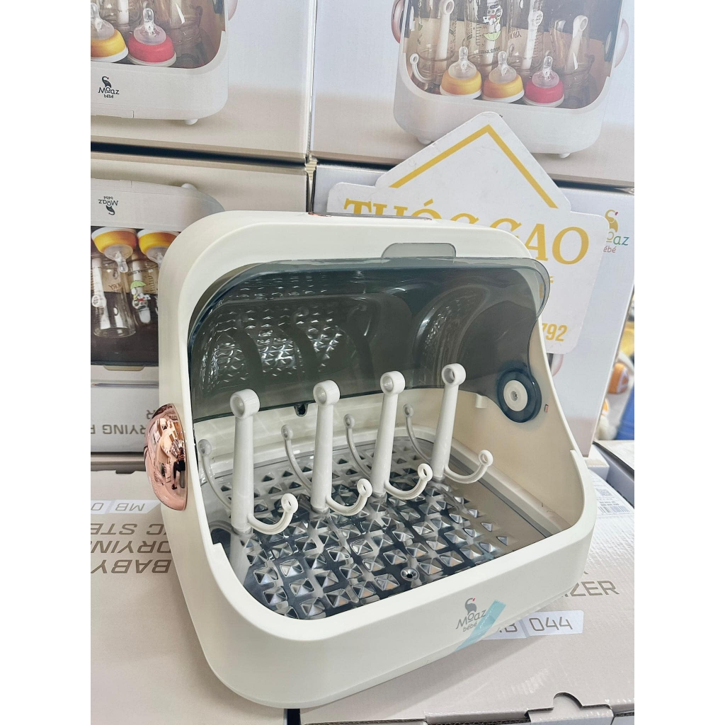 Máy úp bình sữa, tiệt trùng và sấy khô tia uvc moaz bebe mb044 bảo hành chính hãng 12 tháng