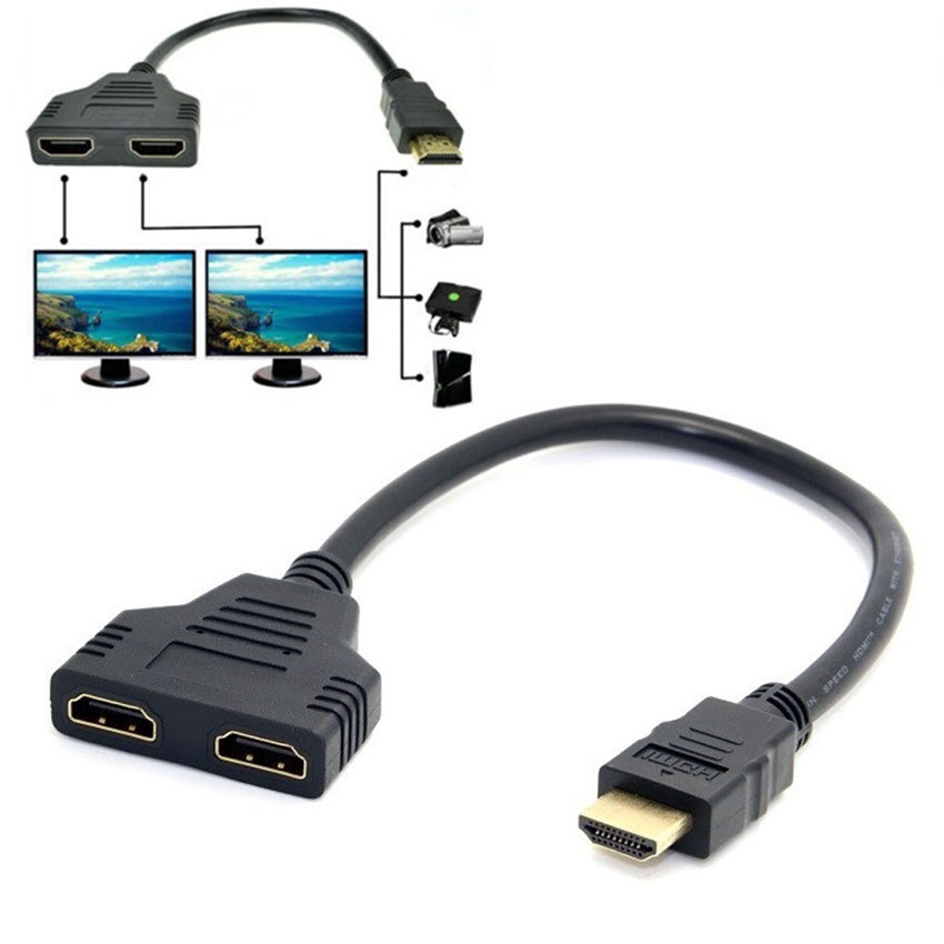 Cáp Chia Tín Hiệu HDMI 1 Ra 2 Đầu