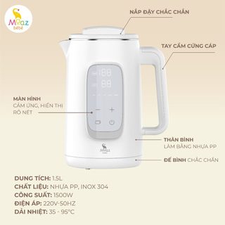 Bình đun nước pha sữa Moaz BéBé MB 070