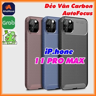 [Ảnh Thật] Ốp Lưng iPhone 11 Pro Max 6.5" AutoFocus Vân 3D Carbon Chống Sốc