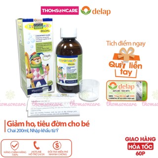 Broncamil Bimbi - Siro hỗ trợ giảm ho cho bé do lạnh, ho có đờm - của hãng Fitobimbi - Nhập khẩu từ Ý