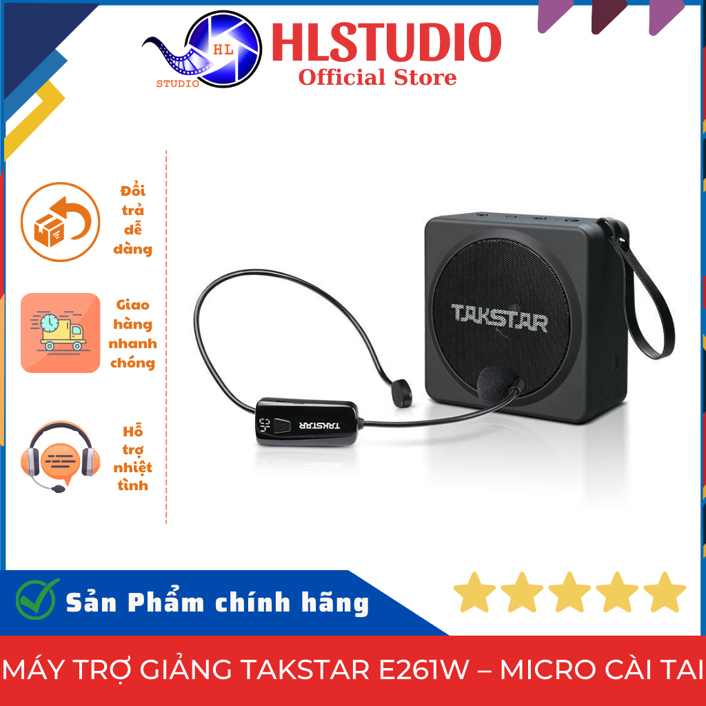 Máy Trợ Giảng Takstar E261W – Micro Cài Tai Chất Lượng Cao – Pin Khỏe – Âm Thanh Rõ Nét HL Studio