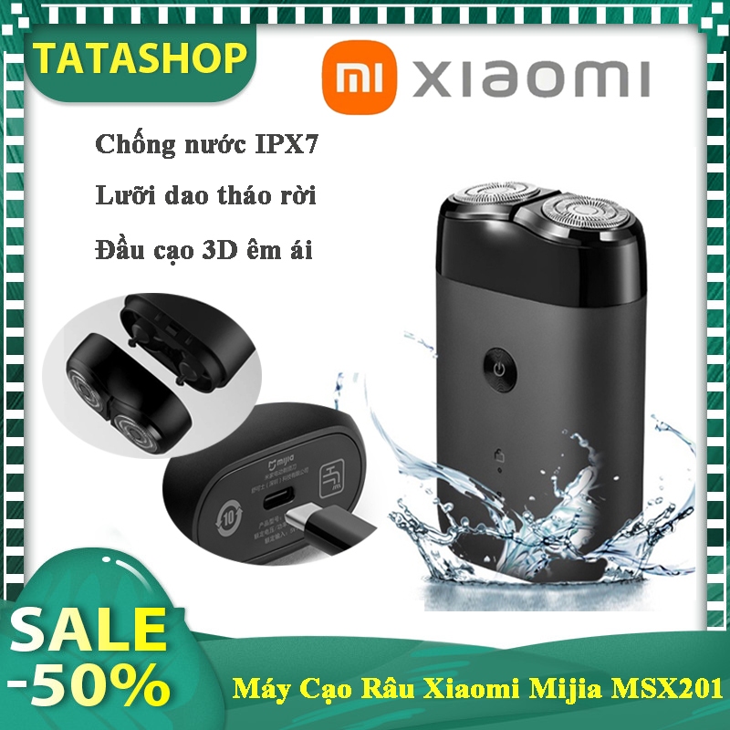 Máy cạo râu Xiaomi Mijia MSX201, lưỡi rời dễ thay, cạo êm ái, xoay 360 ôm sát cằm, chuẩn chống nước
