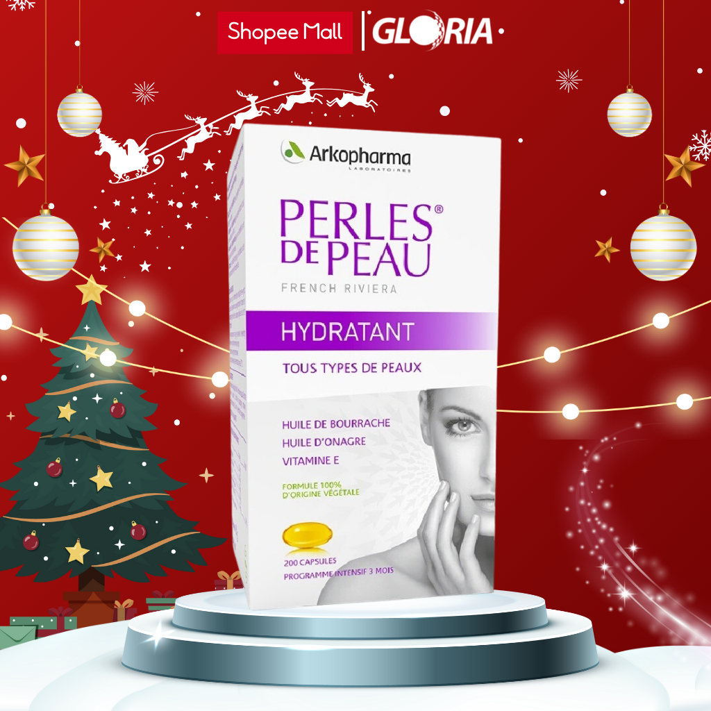 Viên Uống Đẹp Da Hoa Anh Thảo Arkopharma Perles De Peau Hydratant 200viên/hộp