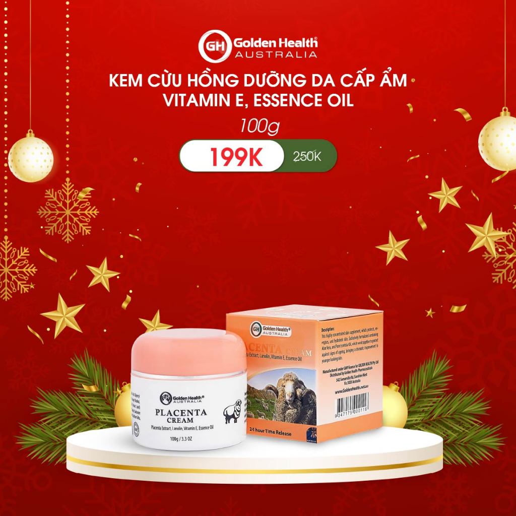 [GOLDEN HEALTH] Kem nhau thai cừu chống nhăn - Vitamin E, Essence Oil 100g